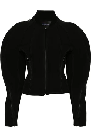 MUGLER Zipped sculpted sleeves jacket