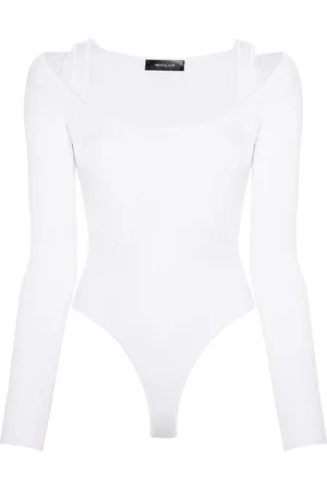 MUGLER Strapped long-sleeved bodysuit