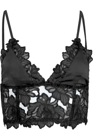 FLEUR DU MAL Whitney embroidered longline triangle bra