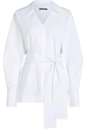Karl Lagerfeld Belted poplin shirt