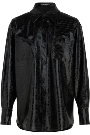 Karl Lagerfeld Faux-leather shirt