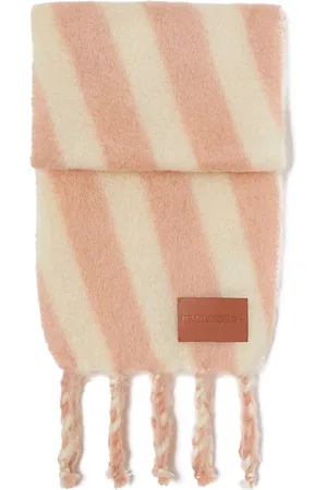 Jil Sander Striped brushed scarf