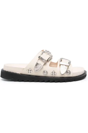 TOGA PULLA Stud-embellished leather slides