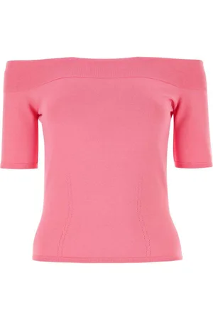 Alexander McQueen Off-shoulder knitted top