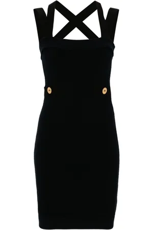 Patou Double-strap 3D-knit mini dress