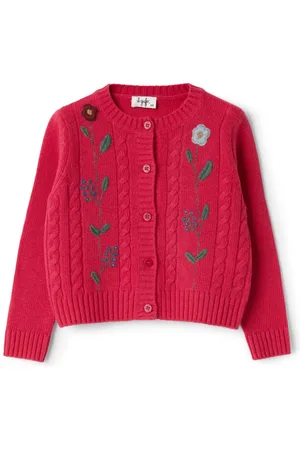 Il gufo Floral-embroidered cardigan