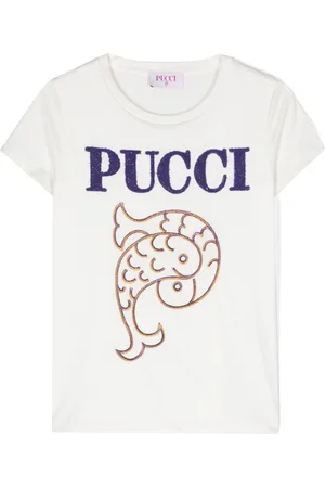 PUCCI Junior Terrycloth-logo T-shirt