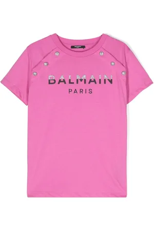 Balmain Glitter logo-detail T-shirt