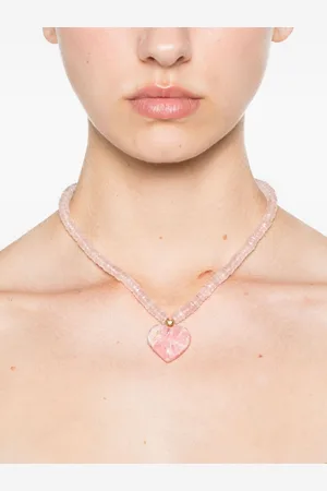 JIA JIA 14kt yellow Aurora rhodochrosite and quartz necklace