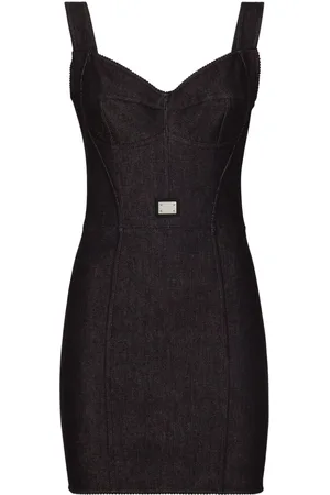 Dolce & Gabbana Logo-plaque bustier dress