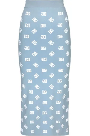 Dolce & Gabbana Logo-print straight skirt