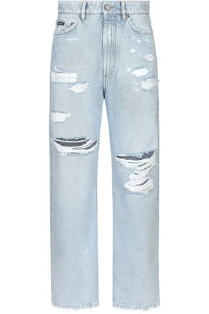 Dolce & Gabbana Distressed finish straight-legged jeans