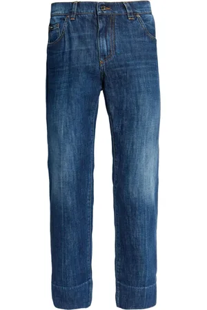 Dolce & Gabbana Logo-plaque straight-leg jeans