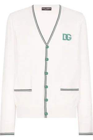 Dolce & Gabbana Logo-embroidered silk cardigan