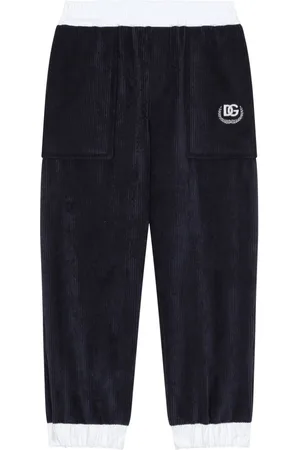 Dolce & Gabbana Logo-embroidered corduroy trousers
