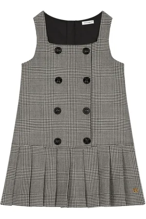 Dolce & Gabbana Glen-plaid pleated dress