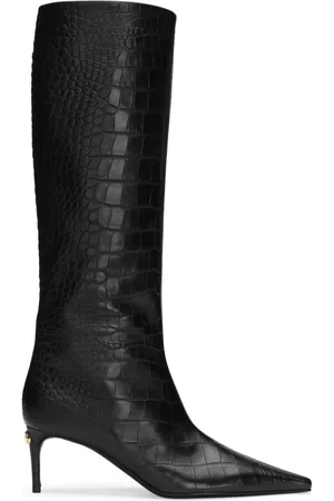 Dolce & Gabbana Crocodile-embossed leather boots