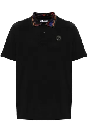 Roberto Cavalli Logo-appliqué polo shirt
