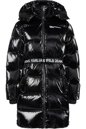 Karl Lagerfeld Long belted puffer coat