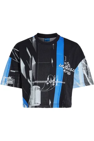 Karl Lagerfeld Tokyo-print cropped T-shirt