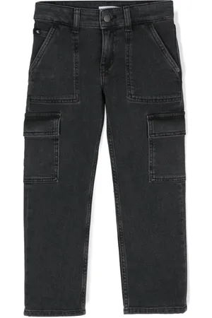 Calvin Klein Logo-patch straight-leg jeans