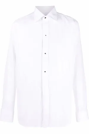 CANALI Buttoned long-sleeve tuxedo shirt