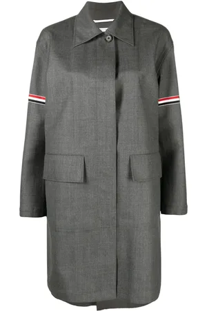 Thom Browne RWB-stripe twill coat