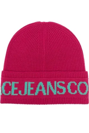 VERSACE Logo-intarsia beanie