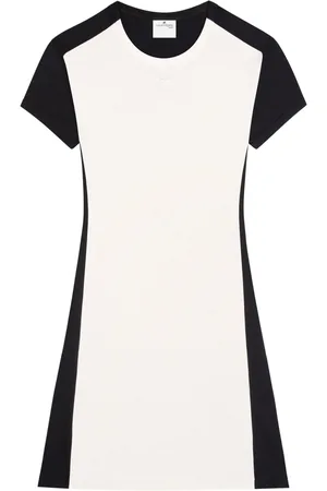 Courrèges Contrast-frame cotton mini dress