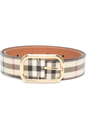 Burberry Check leather belt