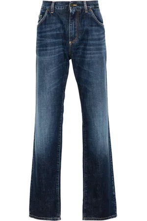 Dolce & Gabbana Logo-embroidered jeans