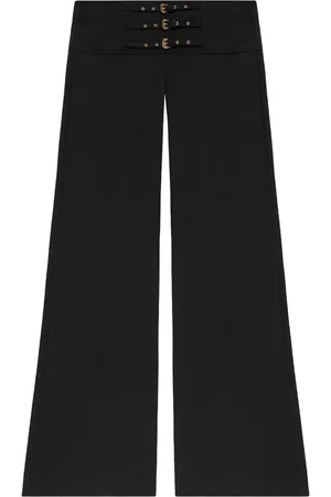 VERSACE Decorative buckle trousers