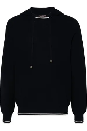 PESERICO SIGN Striped-edge hoodie