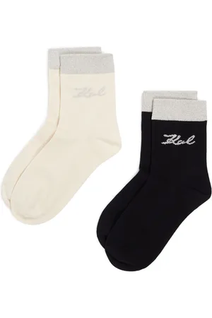 Karl Lagerfeld Signature lurex socks