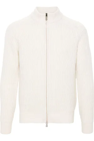 ELEVENTY Zip-up ribbed sweatshirt