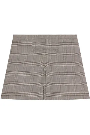 Courrèges A-line checked miniskirt