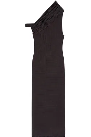 Courrèges Houndstooth twist midi dress