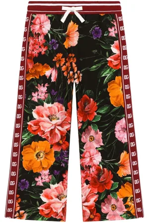 Dolce & Gabbana Floral-print wide-leg joggers