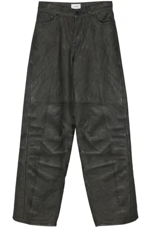 haikure Bethany leather-print jeans