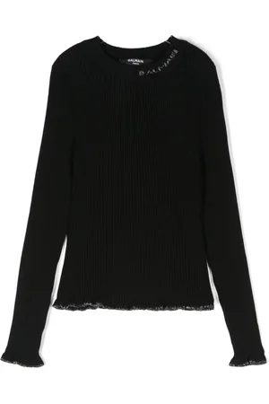 Balmain Intarsia-knit logo sweater