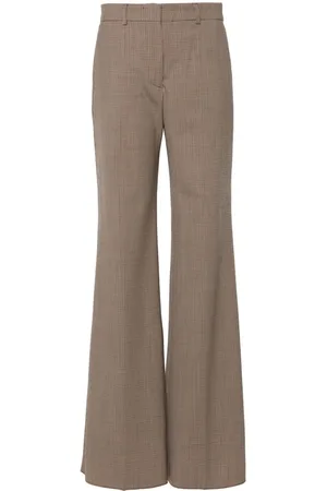 Sportmax Checked flared trousers