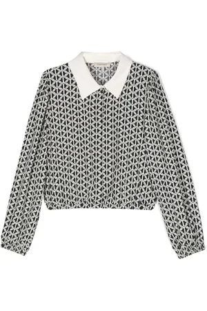 Twin-Set Printed crepe-de-chine blouse