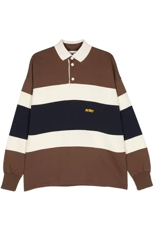 Autry Striped jersey polo shirt