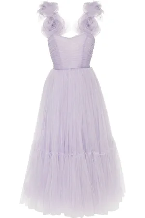 Ana Radu Floral-appliqué gown