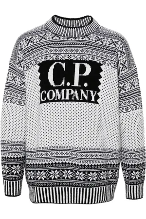 C.P. Company Logo-intarsia sweater