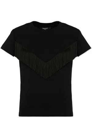 Balmain Fringe-detailed T-shirt