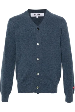 Comme des Garçons Heart-patch wool cardigan
