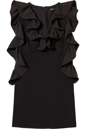 Twin-Set Ruffled V-neck minidress