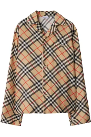 Burberry Vintage Check-print silk pajama top