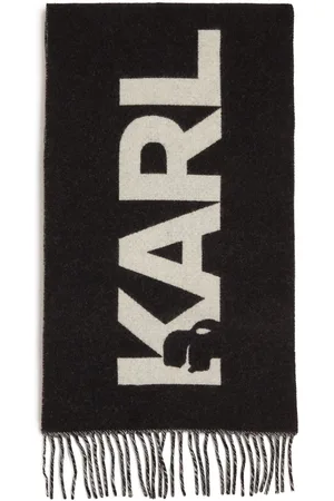 Karl Lagerfeld Essential oversized-logo scarf